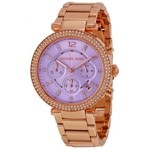 NEW Michael Kors Ladies Watch Parker Rose Dial Multi 